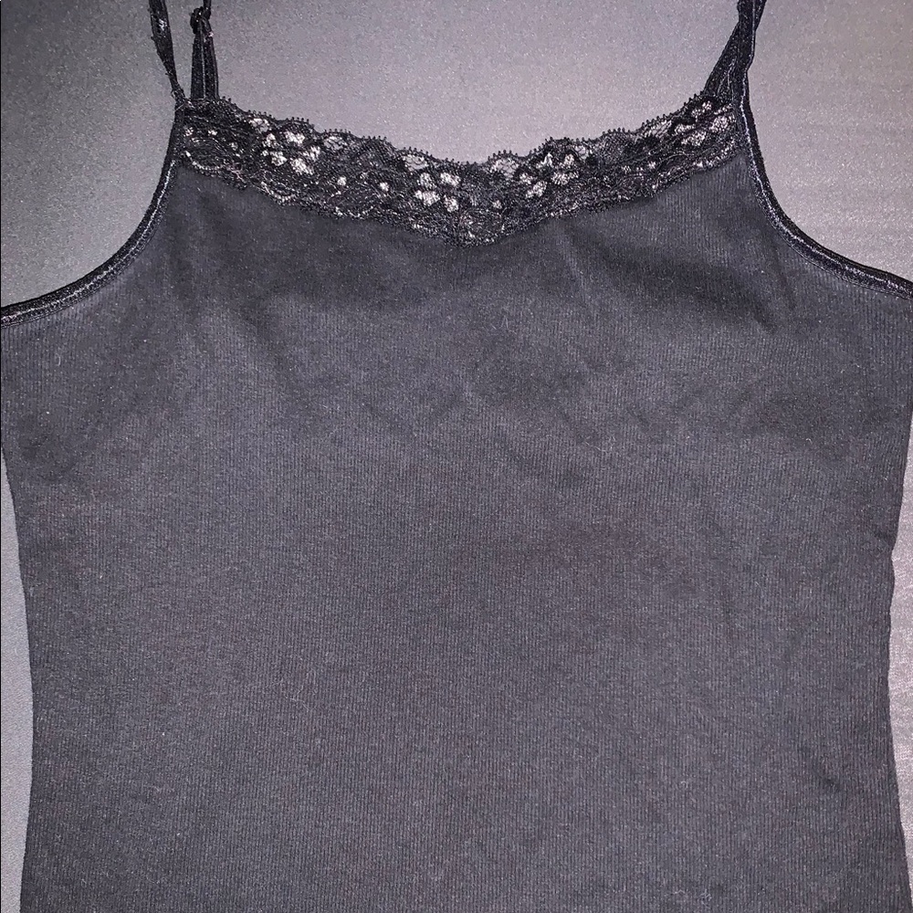 Justice Black Youth Cami with Lace Trim- 3/$10